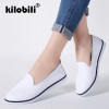 kilobili 2018 Spring Women Flats Shoes Slip On Flat Loafers Leather Shoes Ladies Ballet Flats Boat Shoes Woman Shallow Shoes