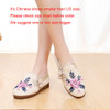 Vintage Embroidery Women Flats Chinese Old Peking Shoes Soft Sole Breathable Non Slip Hemp Line Shoes For Adult Plus Size 40 