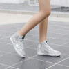 2018 New Arrivals Ankle Small White Dirty Shoes Glitter Espadrilles Lace Up Bling Star Oxford Shoes Women Casual Shoes Loafers