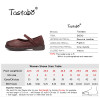 Tastabo shoes women 2017 Spring Autumn Handmade Genuine leather Comfortable Round toe Solid Casual shoes Nurse Peas Loafer   