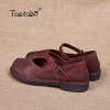 Tastabo shoes women 2017 Spring Autumn Handmade Genuine leather Comfortable Round toe Solid Casual shoes Nurse Peas Loafer   
