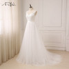 ADLN Cheap Lace Wedding Dress O-Neck Tulle Boho Beach Bridal Gown Bohemian Wedding Gowns Robe De Mariage In Stock