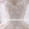 Vestido de Noiva Appliques Lace Flowers Princess Wedding Dresses 2018 Sweetheart Neck Pearls Royal Train Ball Gown Bridal Dress