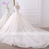 Vestido de Noiva Appliques Lace Flowers Princess Wedding Dresses 2018 Sweetheart Neck Pearls Royal Train Ball Gown Bridal Dress