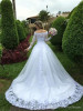 JIERUIZE Vintage Lace Appliques Ball Gown Wedding Dresses 2019 Off the Shoulder Long Sleeves Cheap Wedding Gowns Bridal Dresses