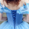 New Movie Deluxe Adult Cinderella Wedding Dresses Blue Cinderella Ball Gown Wedding Dress Bridal Dress 26240