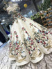 Long Evening Dresses With Lace Embroidery Printed Floral Formal Prom Dress For Women Real Photo Robe De Soiree