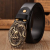 Brand luxury solid brass dragon elliptical buckle full grain leather belts men high quality belt size 130 cm coffee girdle jeans