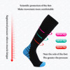 Men Women Compression Socks blue Fit for Knee High Breathable Socks Travel Boost Leg Support Stretch Compression Calcetin 