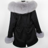 MaoMaoKong natural real fox fur Jacke coat Real Fox Fur Collar Cuff Hooded Coat Short Parka Long Camouflage winter jacket