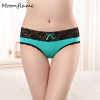 Moonflme 3 pcs/lots New Arrival 2018 Sexy Lace Underwear Cotton Women Briefs Panties 89230