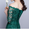 DongCMY New 2018 short fashion elegant medium sleeves lace green color Party bandage Cocktail Dress