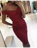 Hot New 2018 Sweetheart Off the Shoulder Lace Applique Beaded Pink Lace Fashion Party Cocktail Dresses