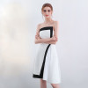 FADISTEE New arrival strapless cocktail party Dresses short Vestido de Festa mini sexy satin simple Zipper style dress 