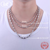 WK NEW Thick Olives Beads 925 Sterling Silver Men Necklace Male Boys Jewelry Necklaces 18 20 22 24 Inch 3MM 4MM 5MM 6MM W3 NM009