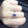 Vintage Engagement Wedding Ring for woman genuine blue topaz ring real 925 Solid Sterling Silver jewelry ring for lady