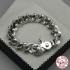 100% S925 sterling silver bracelet personality fashion classic punk youth jewelry domineering skull shape to send a gift of love