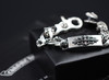 S925 sterling silver men's bracelet personality classic punk style hip-hop domineering cross military flower jewelry shape gift