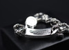 S925 sterling silver men's bracelet personality classic punk style hip-hop domineering cross military flower jewelry shape gift