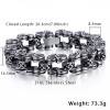 Men's Bracelets Silver Bicycle Link Chain Celtic Knot 316L Stainless Steel Bracelet For Male Jewelry Dropshipping 14.5mm KHB427