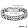 Men's Bracelets Hip Hop Big Gold Silver Black Foxtail Link 316L Stainless Steel Bracelet For Male Jewelry Wholesale 12mm KHB246