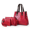 3 Pcs Fashion Women Composite Bag Large Woman Messenger Bag Female PU Leather Shoulder Bag Office Lady Three Pieces Tote Bags