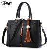 ZMQN Women Luxury Handbags Women Bags Designer Famous Brand Tassel PU Leather Luxe Crossbody Bags Simple Compartment Black A810