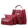 018 Women 3Pcs/Set Handbags PU Leather Shoulder Bags Casual Tote Bag Tassel Metal Handle Designer Composite Bags bolsa feminina 