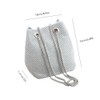 Rhinestone Inlaid Flash Bucket Clutch Bag For Evening Party Fashion Banquet Fashion Shoulder Storage Totes Bags For Women Lady