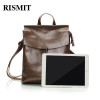 RISMIT fashion quality cow split leather women backpack vintage backpack for teenage girls casual bags female shoulder bags 0690