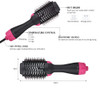 1000W Professional Hair Dryer Brush 2 In 1 Hair Straightener Curler Comb Electric Blow Dryer With Comb Hair Brush Roller Styler 