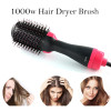 1000W Professional Hair Dryer Brush 2 In 1 Hair Straightener Curler Comb Electric Blow Dryer With Comb Hair Brush Roller Styler 
