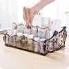 Large Capacity Clear Acrylic Makeup Organizer Vintage Bathroom Cosmetic Storage Box Makeup Display Case