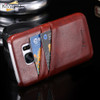 KISSCASE Leather Case For Samsung Galaxy S8 s8 Plus S6 Edge Case Smooth Grease Oli Wax Card Slots Case Ultra Slim Back Cover  