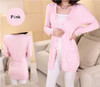 Addonee Spring Autumn Winter Cashmere Cardigan Female Medium-Long Wool Sweater Loose Long-sleeve Plus Size Wild Solid Warm Slim 