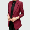 Wine Red Black Women Blazers And Jackets 2018 New Spring Autumn Fashion Single Button Blazer Femenino Ladies Blazer Female