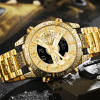 Temeite Golden Watches Men Luxury Brand Dual Display Men's Sport Digital Watch Luminous Quartz Clock Male Relogio Masculino