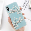 USLION Matte TPU Flower Phone Case For iPhone X 8 Plus Magnolia Floral Back Cover For iPhone 7 6 6S Plus Soft Silicone Cases