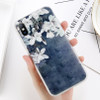 USLION Matte TPU Flower Phone Case For iPhone X 8 Plus Magnolia Floral Back Cover For iPhone 7 6 6S Plus Soft Silicone Cases