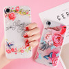 USLION For iPhone XR XS Max X 8 7 6 6s Plus Flower Case 3D Relief Rose Floral Phone Cases Matte Soft TPU Silicone Back Cover