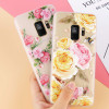 USLION Flower Case For Samsung Galaxy S9 S8 S9 Plus 3D Relief Rose Floral Phone Cases Soft TPU Silicone Clear Back Cover Coque