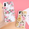 USLION Case For iPhone XR XS Max Rose Floral Phone Cases For iPhone X XS 3D Relief Flower TPU Silicone Soft Back Cover Coque