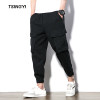 Tsingyi Autumn Plus size Loose Man Joggers Casual Pants Black Camo Multi Pockets Hip Hop Cargo Pant Drawstring Tactical Joggers