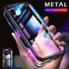 CHYI Built-in Magnetic Case for iPhone X XR XS Max Metal bumper Magnet Adsorption Case for iPhone 7 8 Plus 6 6S glass Back Cover
