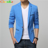 Mens Korean slim fit fashion cotton blazer Suit Jacket black blue beige plus size M to 5XL Male blazers Mens coat Wedding dress