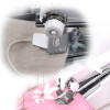 2017 NeedleWork Mini Sewing Machine Portable Hand Sewing Machine Clothes Fabrics Electric Overlock Sewing Up Bobbine Naaimachine