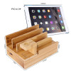 Universal Cell Phone Tablet PC Holder Bamboo Charging Station Dock Wooden Storage Stand For Apple Watch iPad iPhone 5 6 7 8 Plus