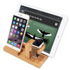 Multi Device Desktop Bamboo Wood Charging Station  Dock Stand Holder for iPhone iWatch Support iPad Mini Tablet Stylus Pen