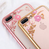 KISSCASE Phone Case For iPhone 5 5S SE Luxury Plating Diamond Floral Cases For iPhone 8 7 Plus 6S 6 Plus 6 S 6 XS MAX XR X Cover