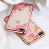 KISSCASE Phone Case For iPhone 5 5S SE Luxury Plating Diamond Floral Cases For iPhone 8 7 Plus 6S 6 Plus 6 S 6 XS MAX XR X Cover